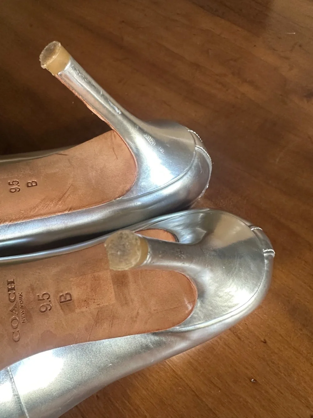 Coach Metallic Silver Pump - 9.5